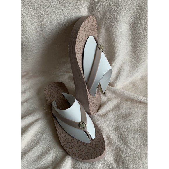 🌹Women’s sandals size 10 Guess Talar-C Eva Flip Flop Wedge Sandal Light Pink - Picture 9 of 12